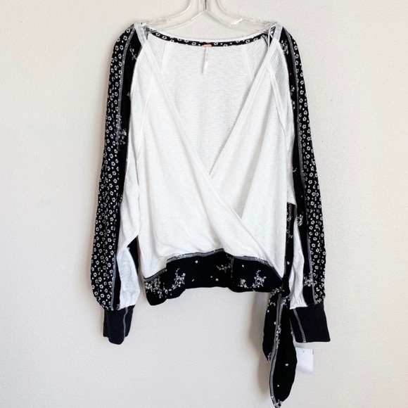 FREE PEOPLE Auxton Thermal Wrap Tie Floral Blouse - Picture 5 of 8